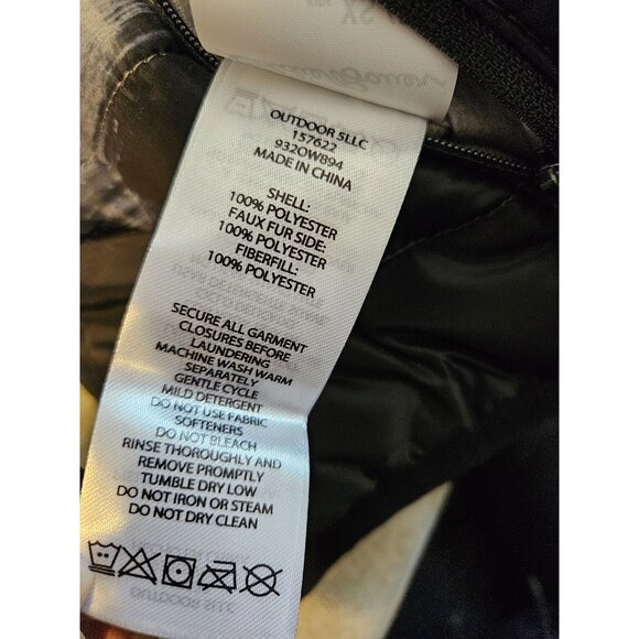 Eddie Bauer Kids Deer Harbor Reversible Hooded Jacket XS (5/6) Gray Black - Picture 8 of 14